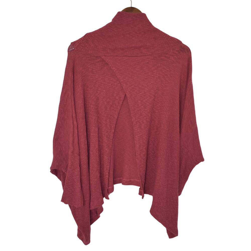 Free People Beach Magenta Ribbed Open Back Sweater Size M - Picture 2 of 4